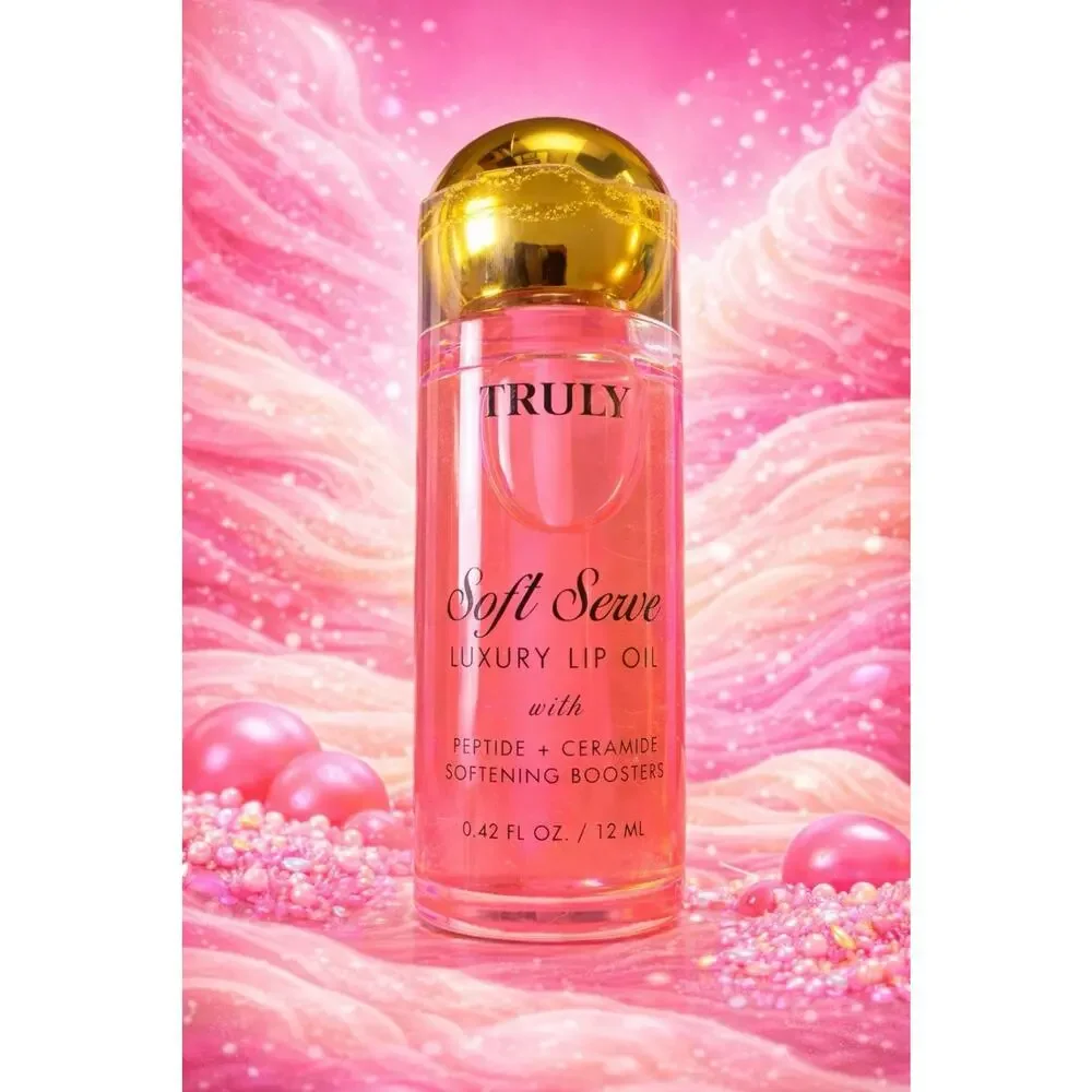 TRULY - Shade: Soft Serve - Luxury Lip Oil With Peptide + Ceramide - 0.42 fl oz